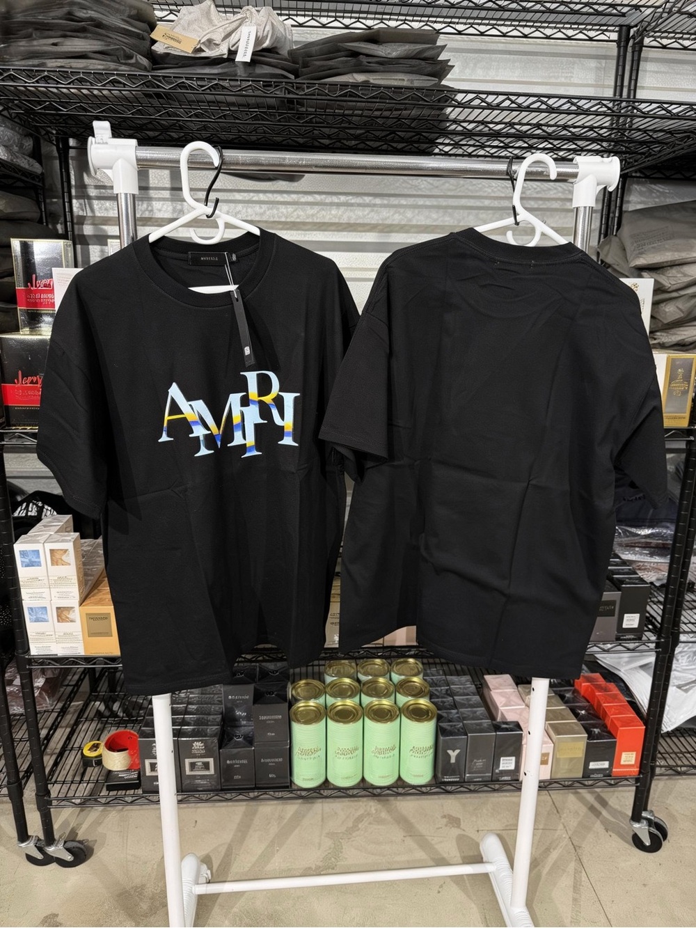 Black Short-Sleeve Graphic Logo Tee